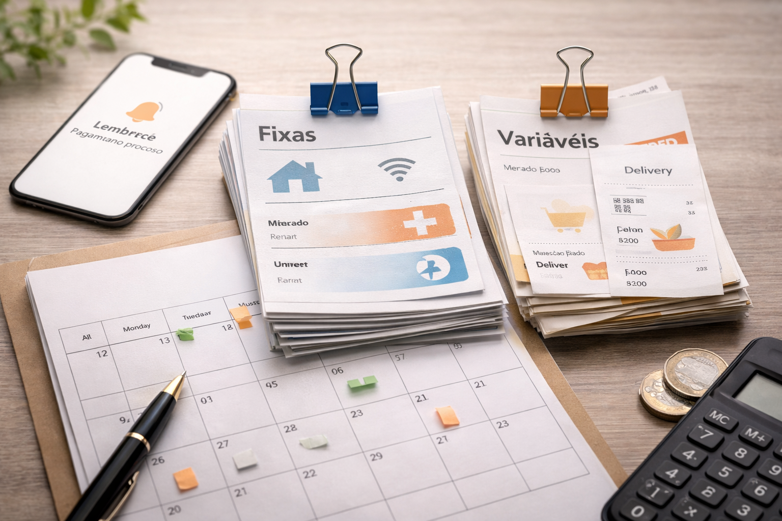 Como organizar contas fixas e variáveis sem se perder nos pagamentos